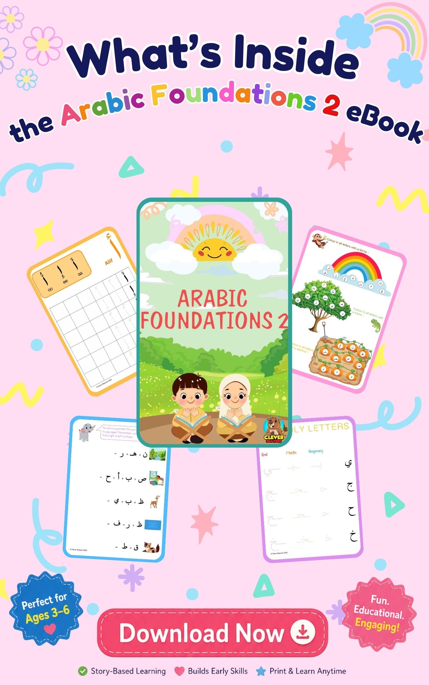 Arabic Foundations Book 2 | Learn Arabic Reading, Harakat & Writing for Kids
