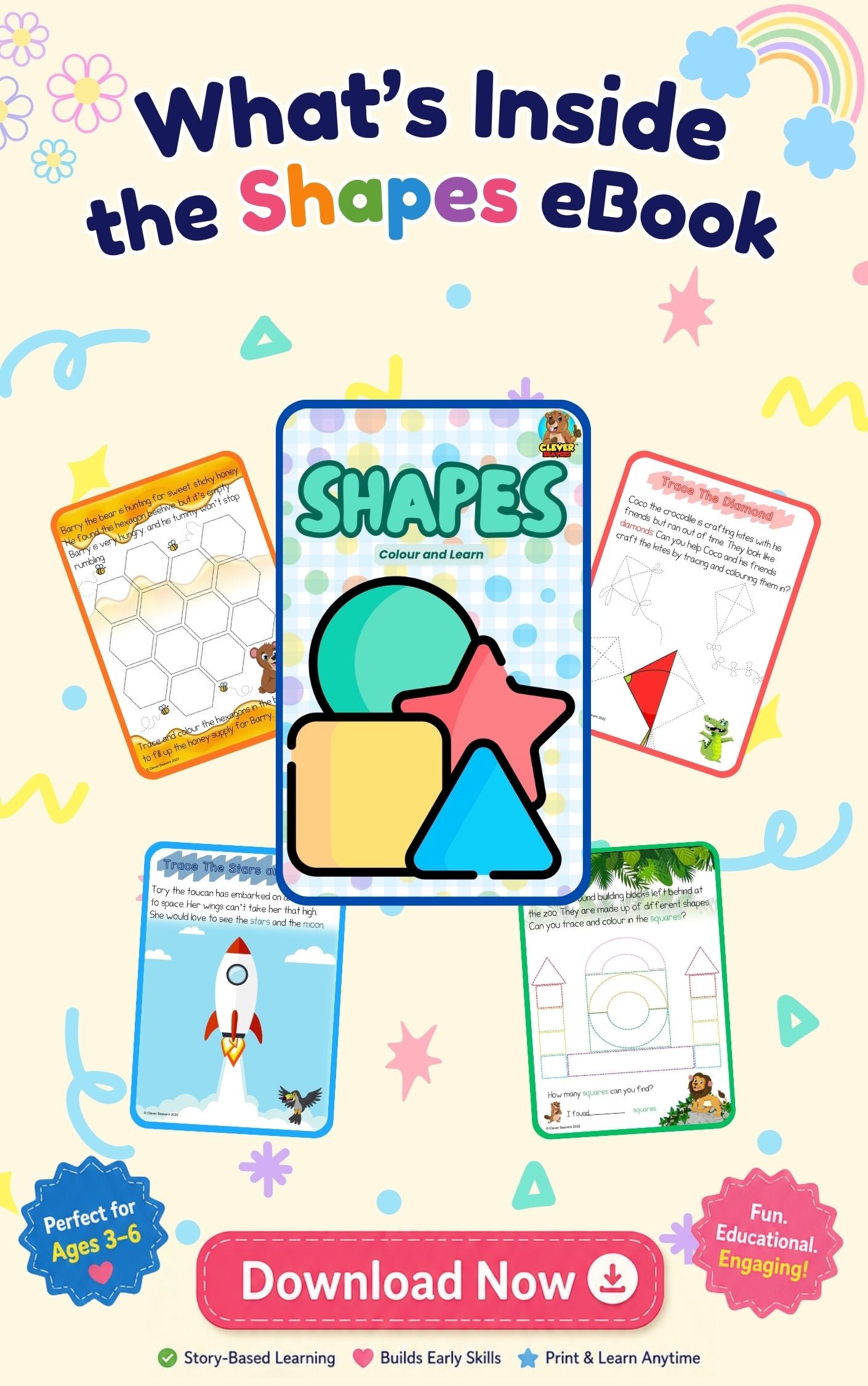 Exploring Shapes | Preschool Shapes Workbook & Printable Shape Activities