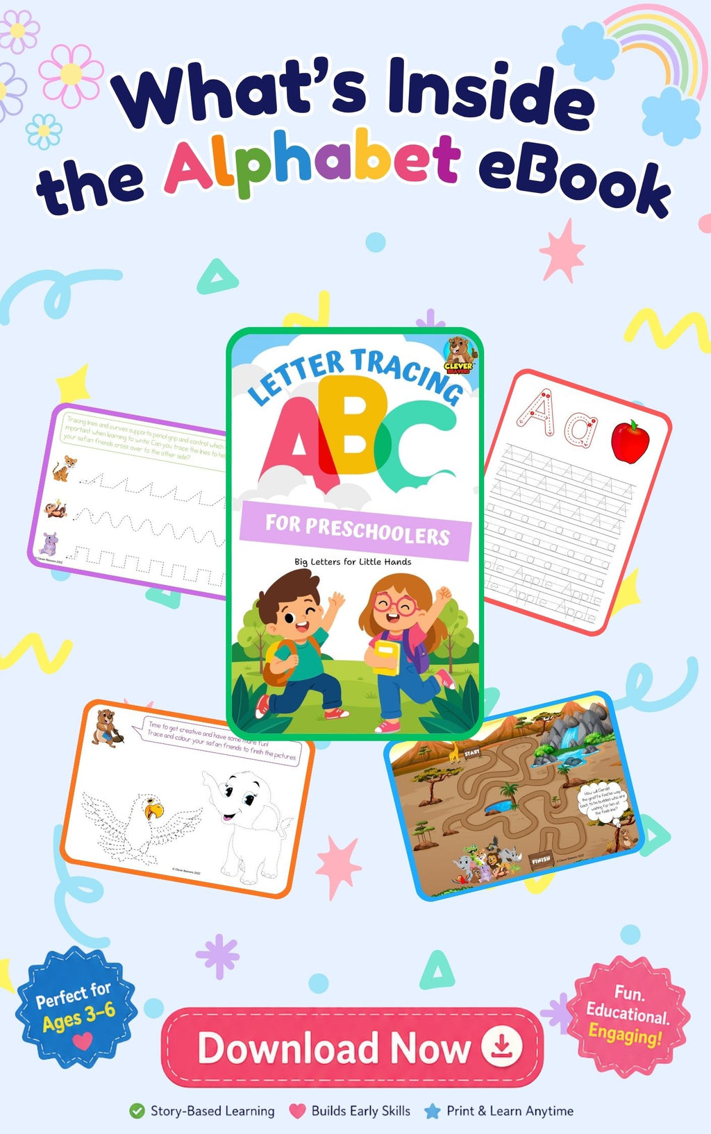 Alphabet Foundations | Preschool Alphabet Tracing Workbook & Handwriting Practice