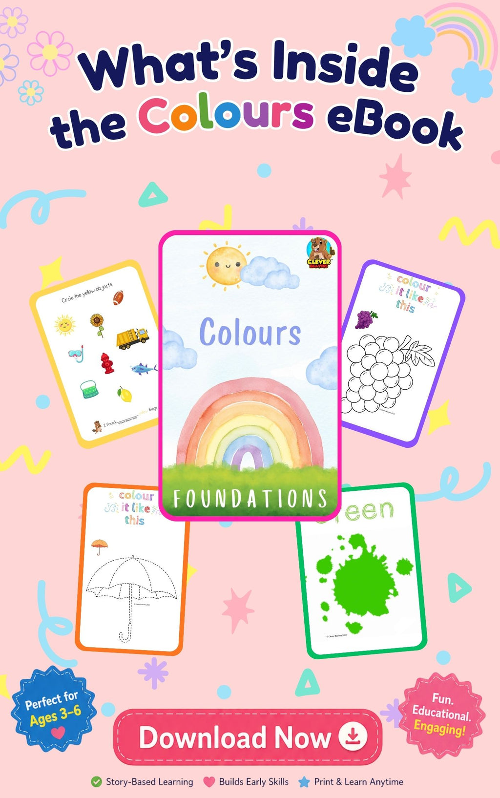 Learning Colours | Preschool Colour Recognition Workbook & Printable Activities