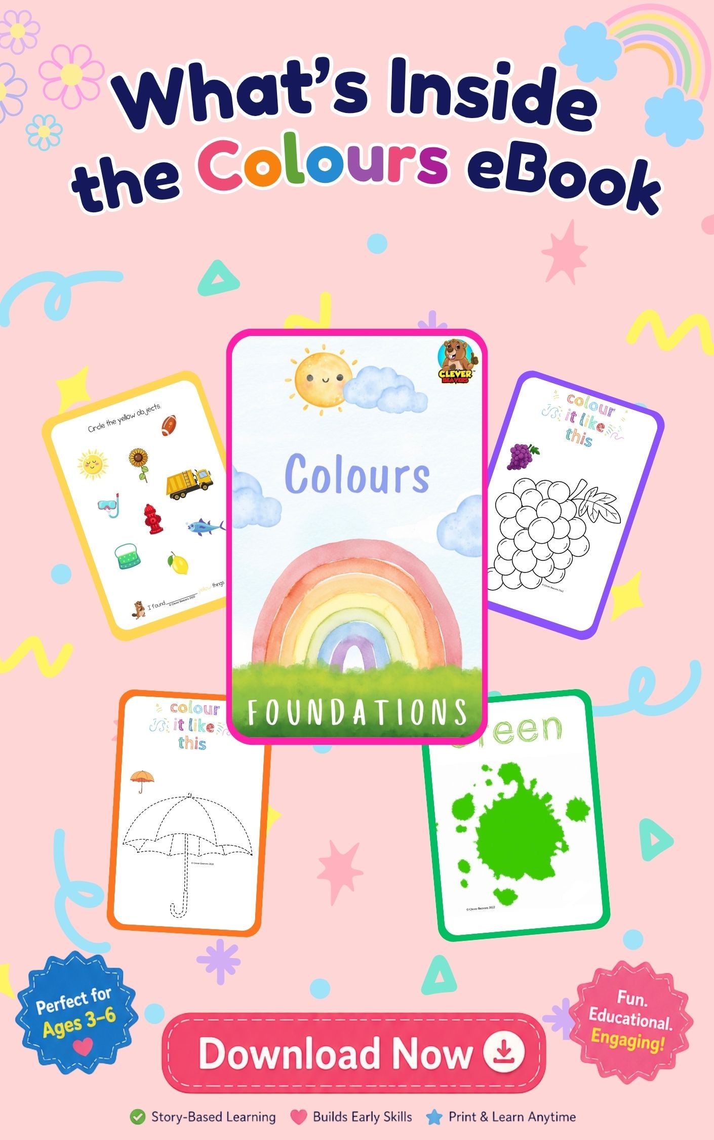 Learning Colours | Preschool Colour Recognition Workbook & Printable Activities